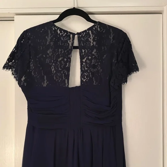 Luxe Navy Lace Dress - Picture 2 of 5